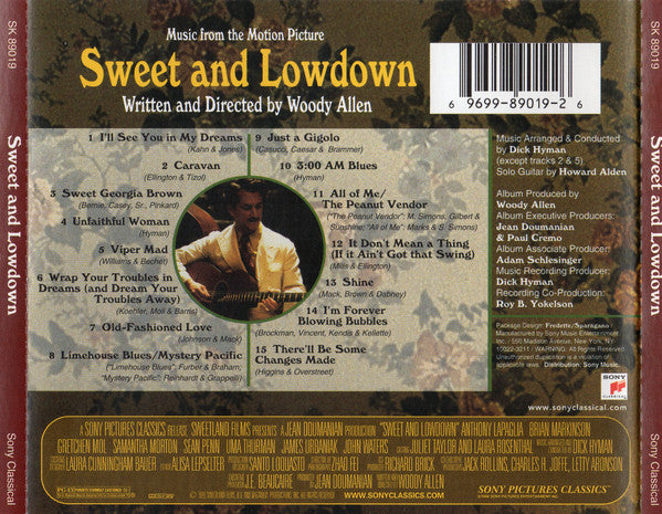 Various - Sweet And Lowdown (Music From The Motion Picture Written And Directed By Woody Allen) (CD, VG+) (Vinyl LP)