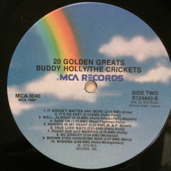 Holly, Buddy / The Crickets  - 20 Golden Greats (Vinyl, NM or M-) (Vinyl LP)