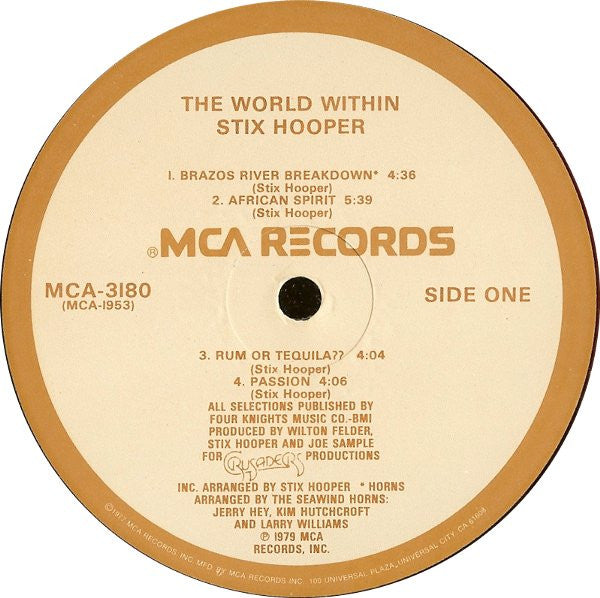 Hooper, Stix - The World Within (VG+) (Vinyl LP)