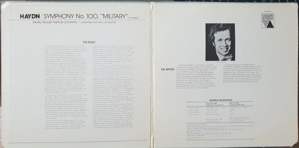 Haydn - Mostly Mozart Festival Orchestra Conductor Johannes Somary - Symphony No. 100 In G Major "Military" (VG+) (Vinyl LP)