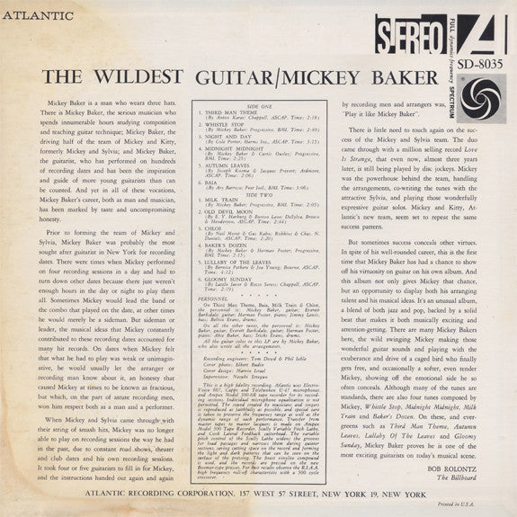 Baker, Mickey- The Wildest Guitar (VG) (Vinyl LP)