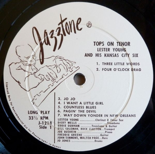 Young, Lester And Chu Berry - Prez And Chu (Tops On Tenor) (VG+) (Vinyl LP)