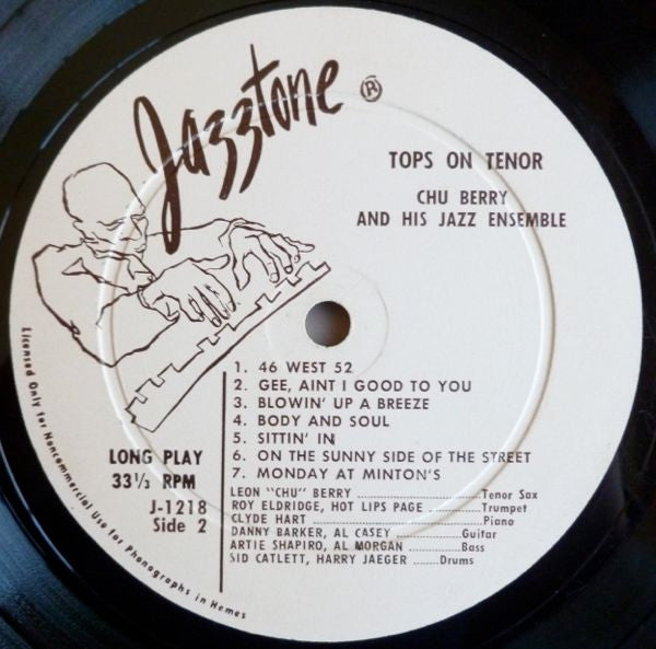 Young, Lester And Chu Berry - Prez And Chu (Tops On Tenor) (VG+) (Vinyl LP)