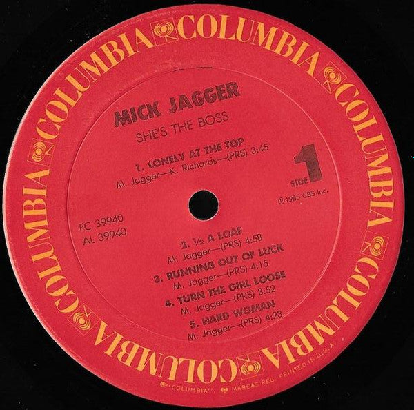 Jagger, Mick - She's The Boss (Vinyl, VG+) (Vinyl LP)