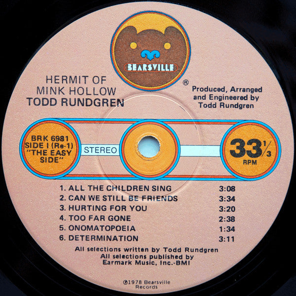 Rundgren, Todd - Hermit Of Mink Hollow (Vinyl, VG+) (Vinyl LP)