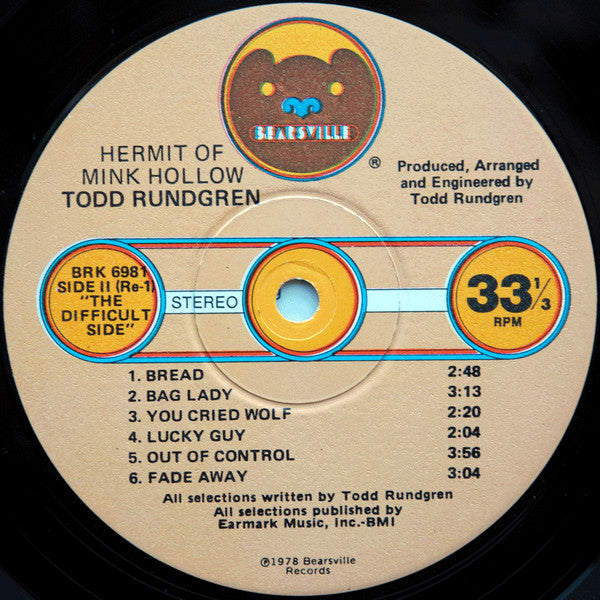 Rundgren, Todd - Hermit Of Mink Hollow (Vinyl, VG+) (Vinyl LP)