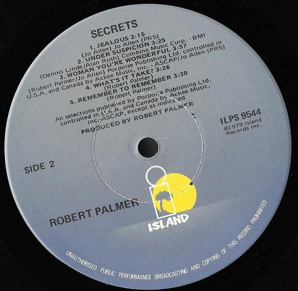Palmer, Robert - Secrets (Vinyl, VG+) (Vinyl LP)