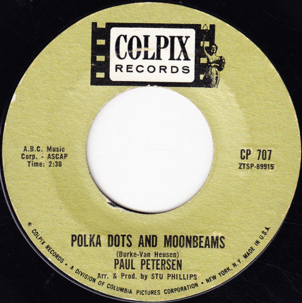 Petersen, Paul - The Cheer Leader / Polka Dots And Moonbeams (VG+) (Vinyl LP)