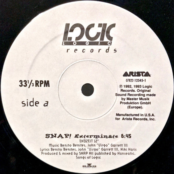Snap! Featuring Niki Haris - Exterminate! (VG+) (Vinyl LP)