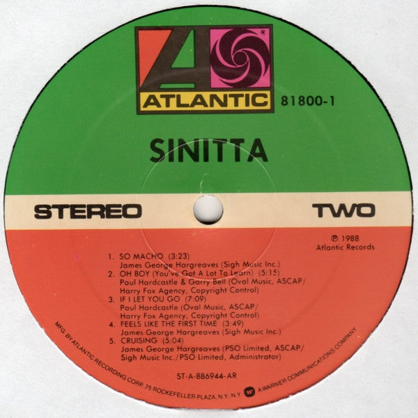 Sinitta - Sinitta (M) (Vinyl LP)