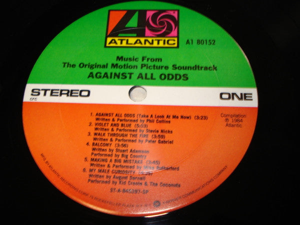 Against All Odds (Music From The Original Motion Picture Soundtrack) (Vinyl, VG+) (Vinyl LP)