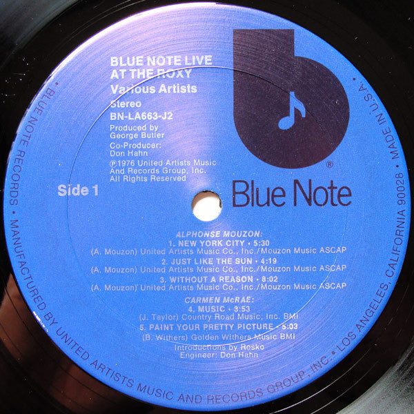 Various - Blue Note Live At The Roxy (Vinyl, NM or M-) (Vinyl LP)