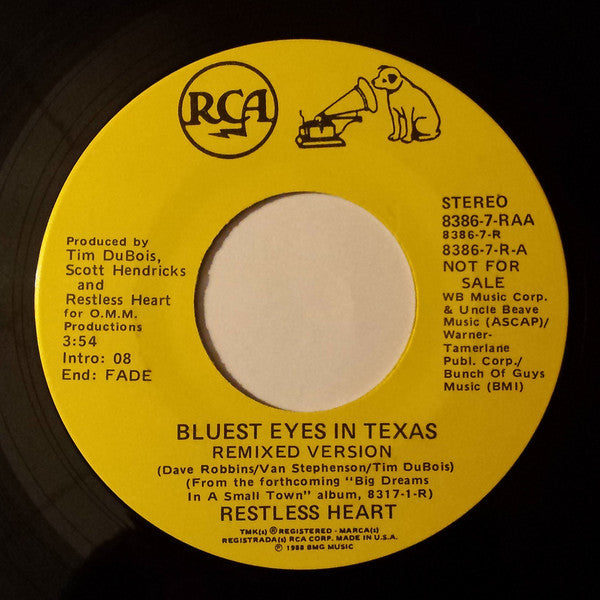 Restless Heart - Bluest Eyes In Texas (VG+) (Vinyl LP)