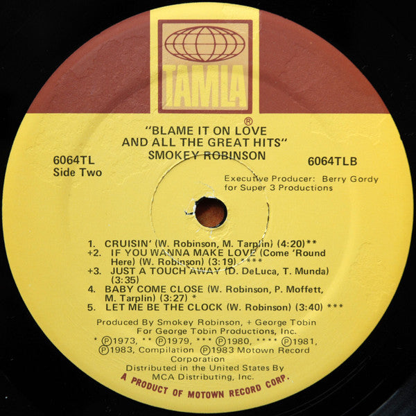 Robinson, Smokey - Blame It On Love & All The Great Hits (Vinyl, NM or M-) (Vinyl LP)