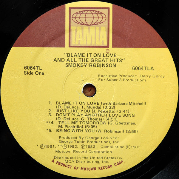 Robinson, Smokey - Blame It On Love & All The Great Hits (Vinyl, NM or M-) (Vinyl LP)