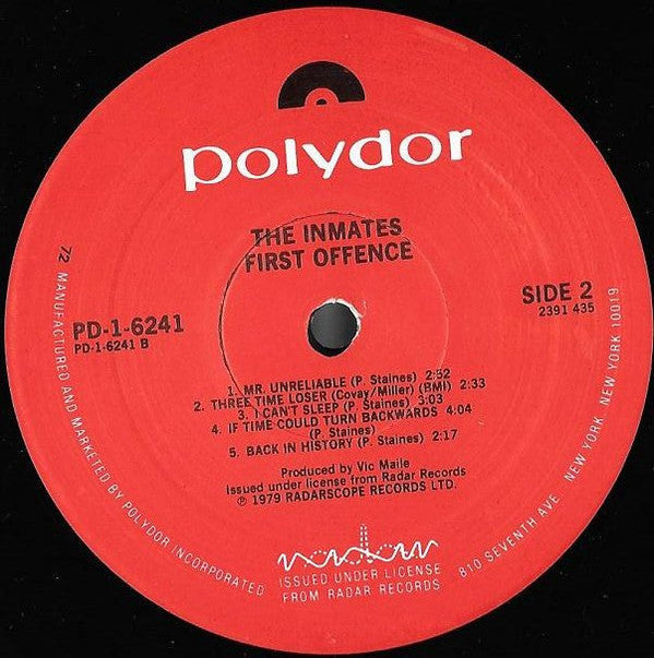 Inmates - First Offence (VG) (Vinyl LP)