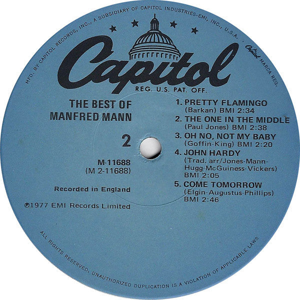 Mann, Manfred - The Best Of Manfred Mann (Vinyl, VG+) (Vinyl LP)