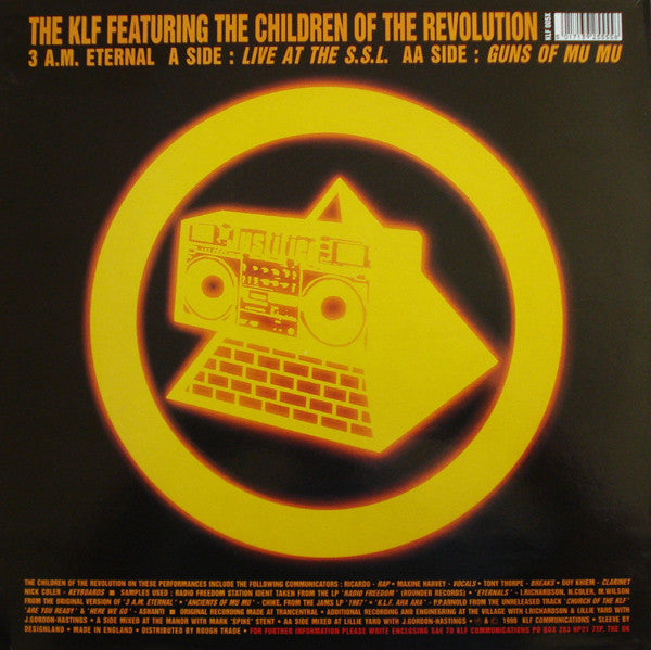 KLF Featuring The Children Of The Revolution - 3 A.M. Eternal (Live At The S.S.L.) (VG+) (Vinyl LP)