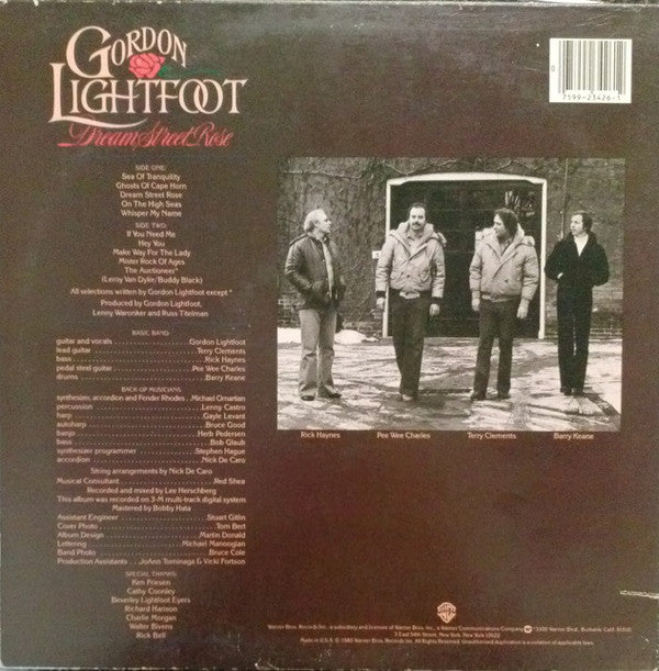 Lightfoot, Gordon - Dream Street Rose (VG) (Vinyl LP)