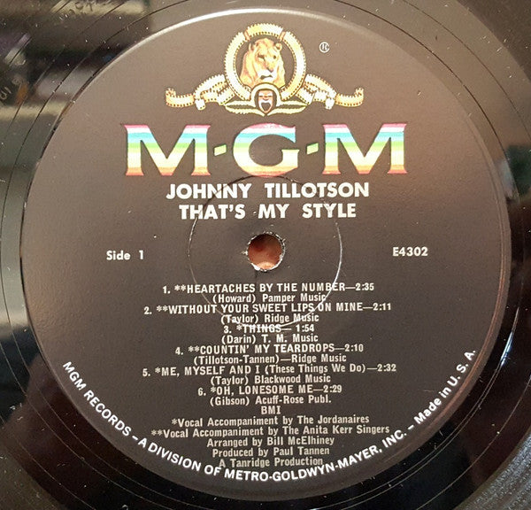 Tillotson, Johnny - That's My Style (VG) (Vinyl LP)