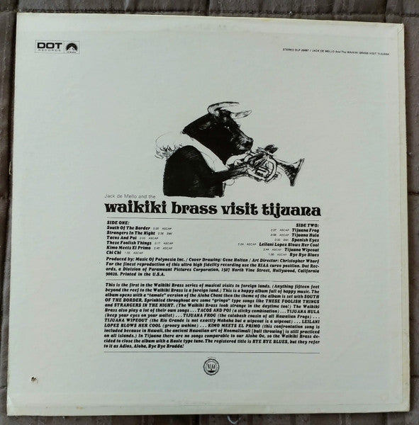 Waikiki Brass With Jack De Mello - The Waikiki Brass Visit Tijuana (VG) (Vinyl LP)