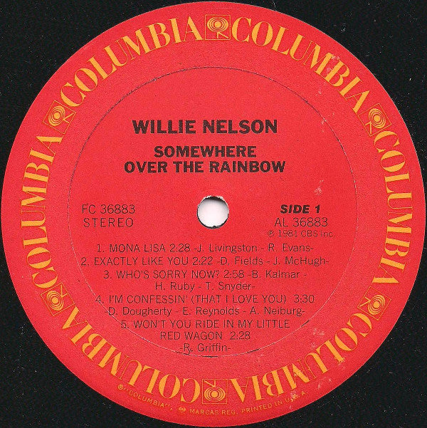 Nelson, Willie - Somewhere Over The Rainbow (Vinyl, VG) (Vinyl LP)