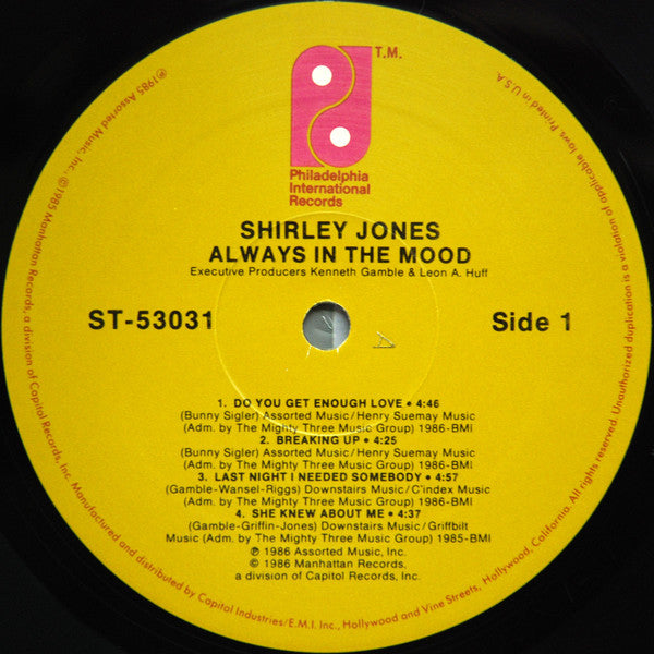 Jones, Shirley - Always In The Mood (VG+) (Vinyl LP)