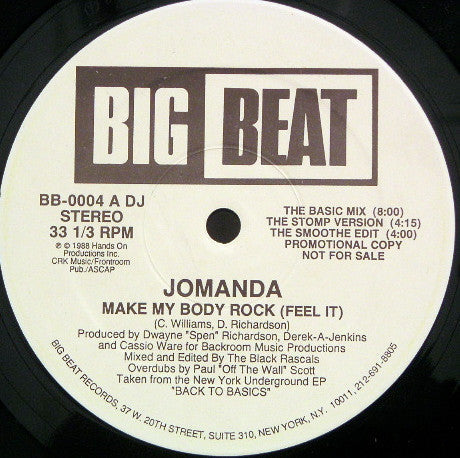 Jomanda - Make My Body Rock (Feel It) (Vinyl, VG+) (Vinyl LP)