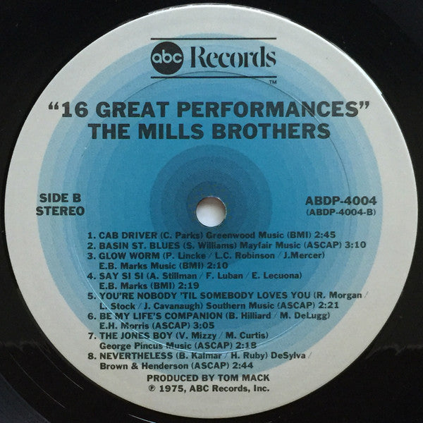 Mills Brothers - Sixteen Great Performances (VG+) (Vinyl LP)