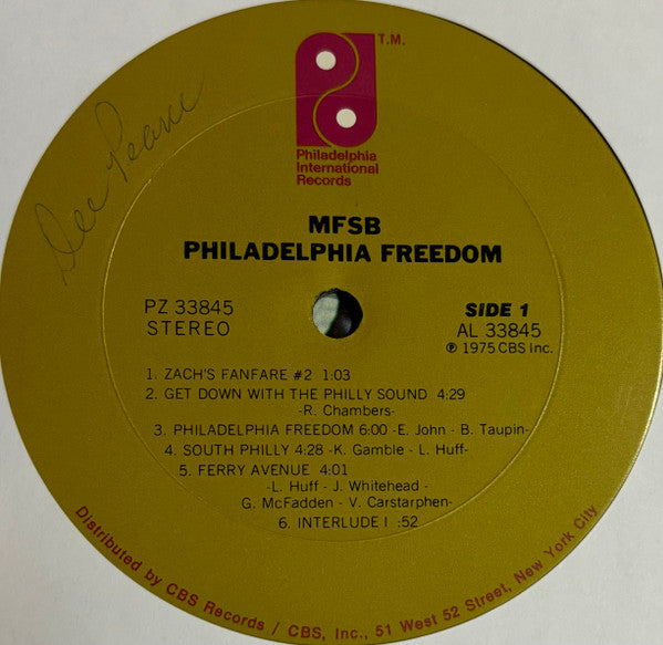 MFSB - Philadelphia Freedom (VG) (Vinyl LP)