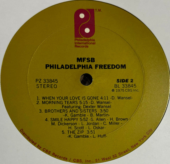 MFSB - Philadelphia Freedom (VG) (Vinyl LP)