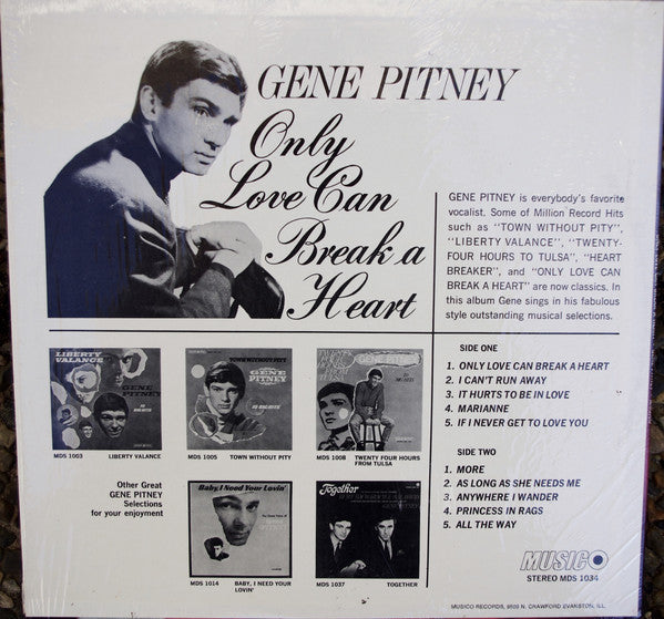 Pitney, Gene - Only Love Can Break A Heart (VG+) (Vinyl LP)