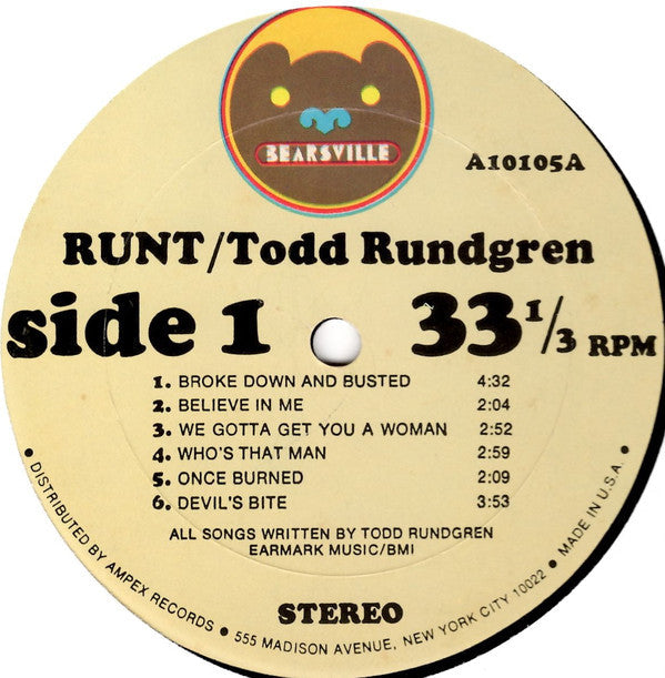 Rundgren, Todd - Runt (Vinyl, VG+) (Vinyl LP)