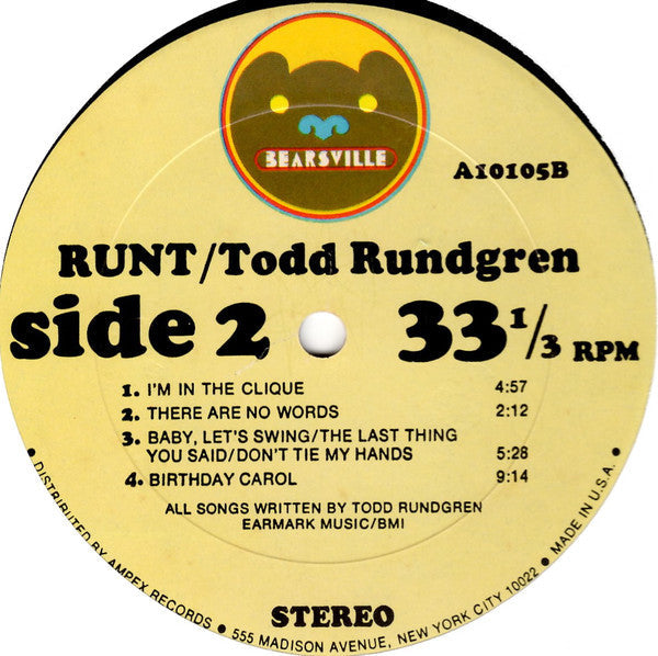 Rundgren, Todd - Runt (Vinyl, VG+) (Vinyl LP)