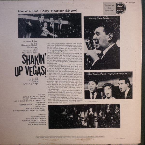 Pastor, Tony Show - Shakin' Up Vegas! (VG) (Vinyl LP)