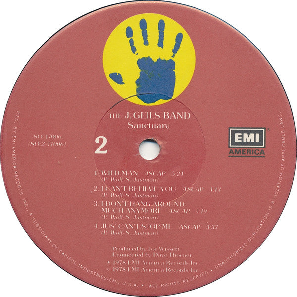 Geils, J. Band - Sanctuary. (VG+) (Vinyl LP)