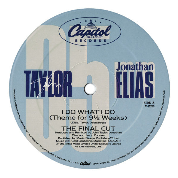 Taylor, John - I Do What I Do (Theme For 9 ½ Weeks) (NM or M-) (Vinyl LP)