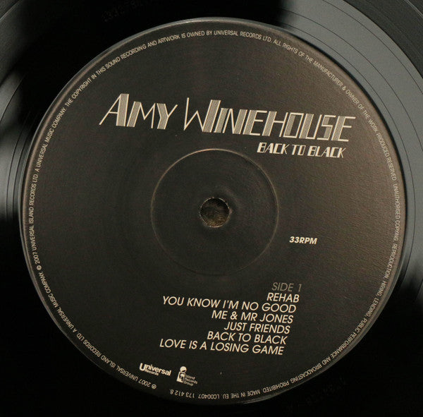 Winehouse, Amy - Back To Black (Vinyl, VG+) (Vinyl LP)