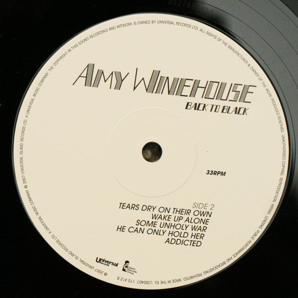 Winehouse, Amy - Back To Black (Vinyl, VG+) (Vinyl LP)