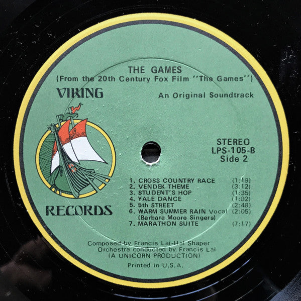 Francis Lai - The Games (Vinyl, VG+) (Vinyl LP)