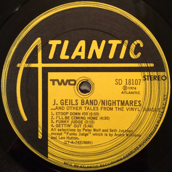 Geils, J. Band - Nightmares ...And Other Tales From The Vinyl Jungle (VG) (Vinyl LP)