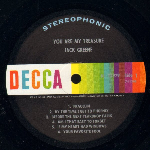 Greene, Jack - You Are My Treasure (VG+) (Vinyl LP)