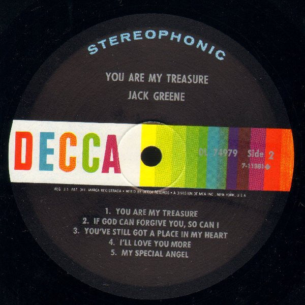 Greene, Jack - You Are My Treasure (VG+) (Vinyl LP)