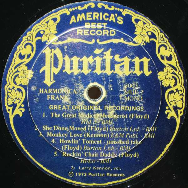 Harmonica Frank - The Great Original Recordings Of Harmonica Frank (1951-58) (VG+) (Vinyl LP)