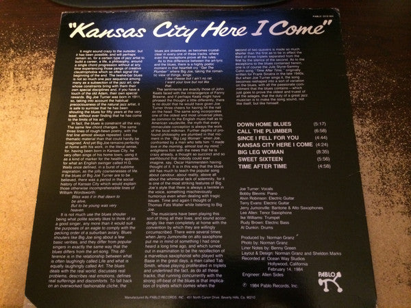 Turner, Joe - Kansas City Here I Come (Vinyl, VG+) (Vinyl LP)