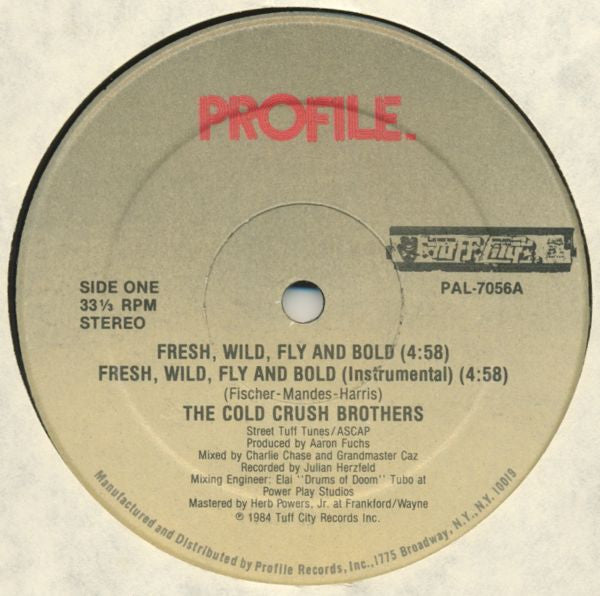 Cold Crush Brothers - Fresh, Wild, Fly And Bold (VG) (Vinyl LP)