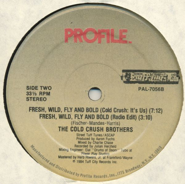 Cold Crush Brothers - Fresh, Wild, Fly And Bold (VG) (Vinyl LP)