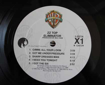 ZZ Top - Eliminator (Vinyl, VG+) (Vinyl LP)