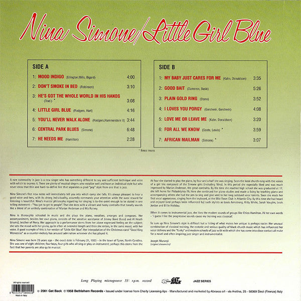 Simone, Nina - Little Girl Blue (Vinyl, NM or M-) (Vinyl LP)