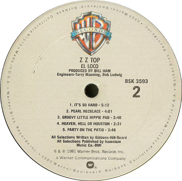 ZZ Top - El Loco (Vinyl, VG+) (Vinyl LP)